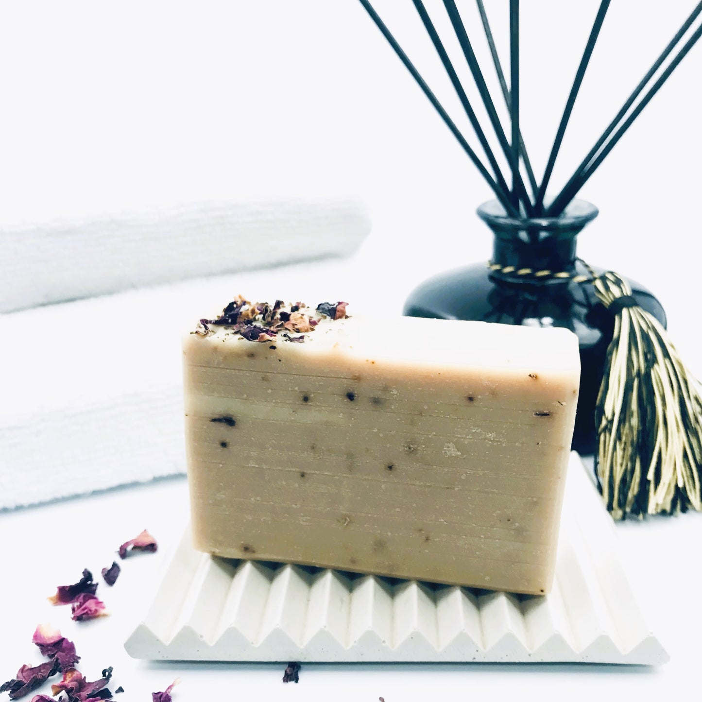 BLUSH - Hempseed, Rooibos, Rose + Lemon Goat Milk Soap