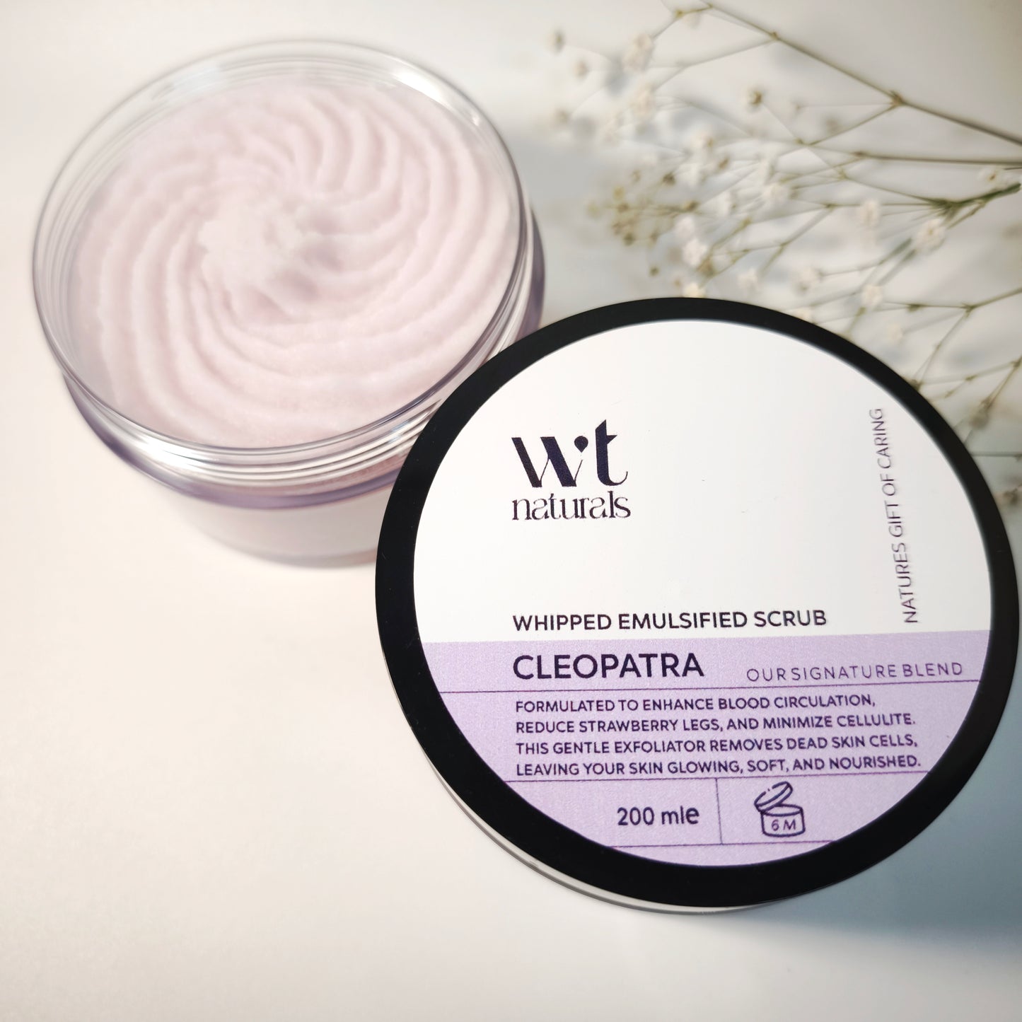 EMULSIFIED SUGAR SCRUB - With Shea Butter and Avocado Oil (200ml)