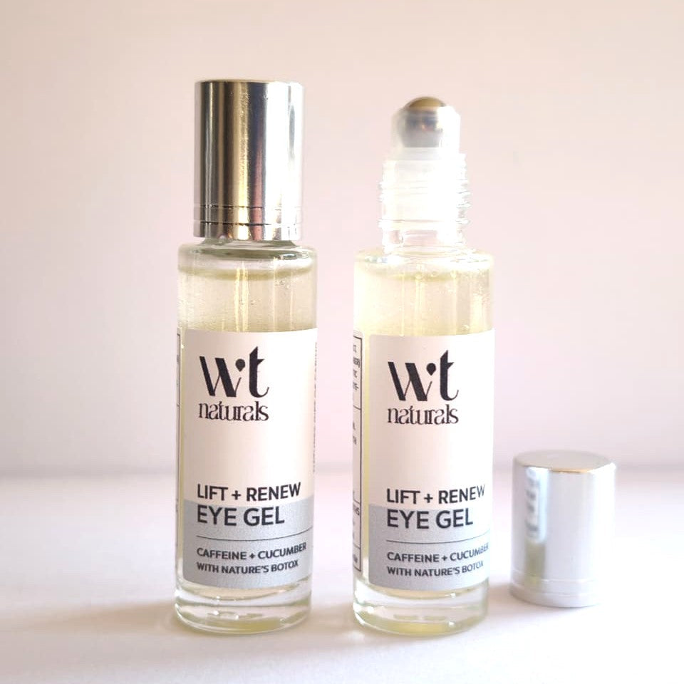 LIFT + RENEW EYE GEL with Nature's Botox + Hyaluronic Acid + Caffeine + Cucumber | 15ml