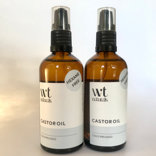 CASTOR OIL - Cold Process + Hexane Free (100ml - Glass Bottle)