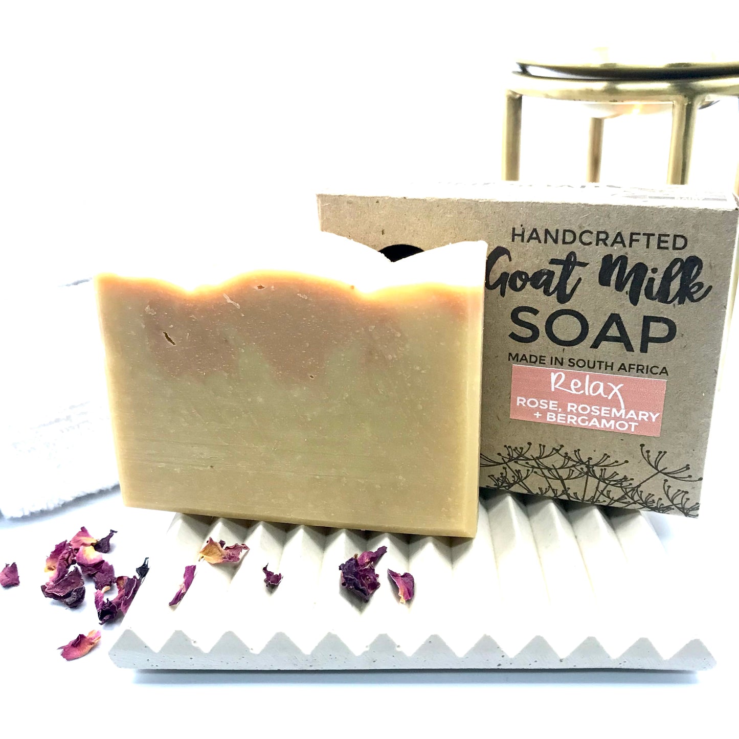 RELAX - Rose, Rosemary + Bergamot with Pink Clay