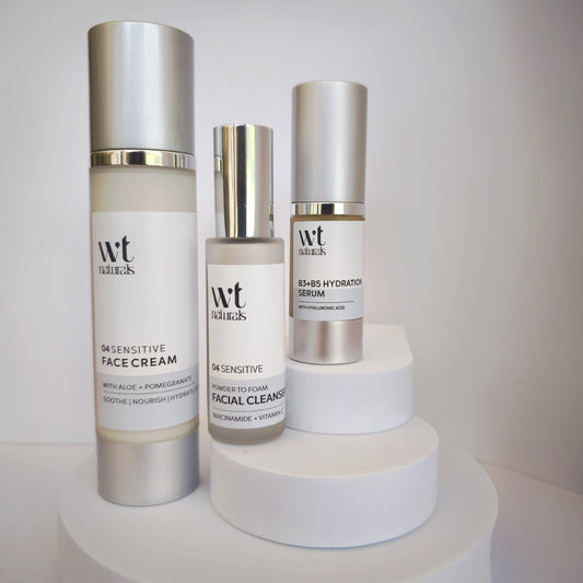 Cleanser, B3 + B5 Serum plus Face Cream