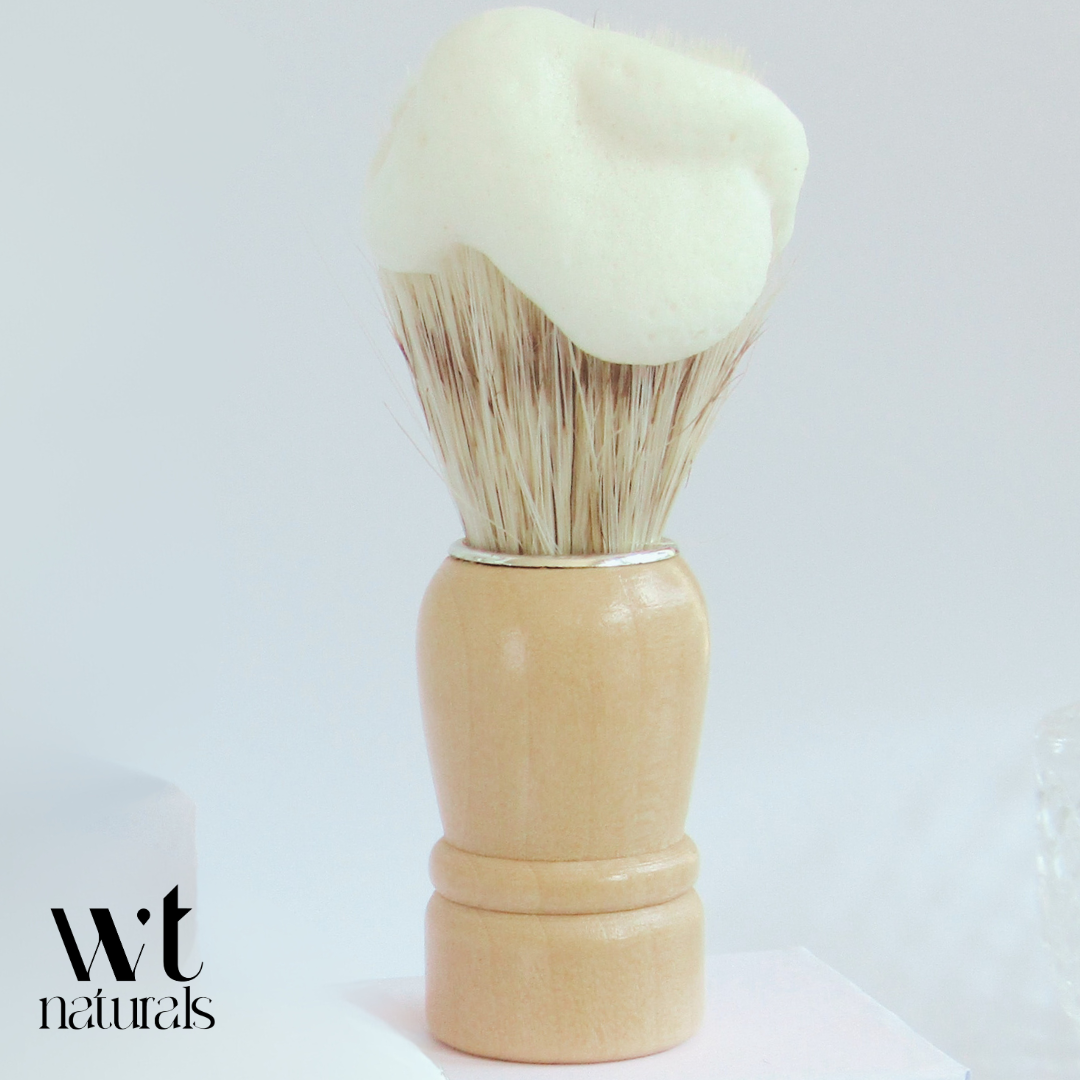 This shaving brush is designed to create a rich, warm lather, gently exfoliate skin, and lift beard hair for an incredibly close and comfortable shave.