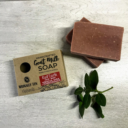 RED EARTH (Face + Body Bar) - Hibiscus, Pomegranate + Shea Goat Milk Soap