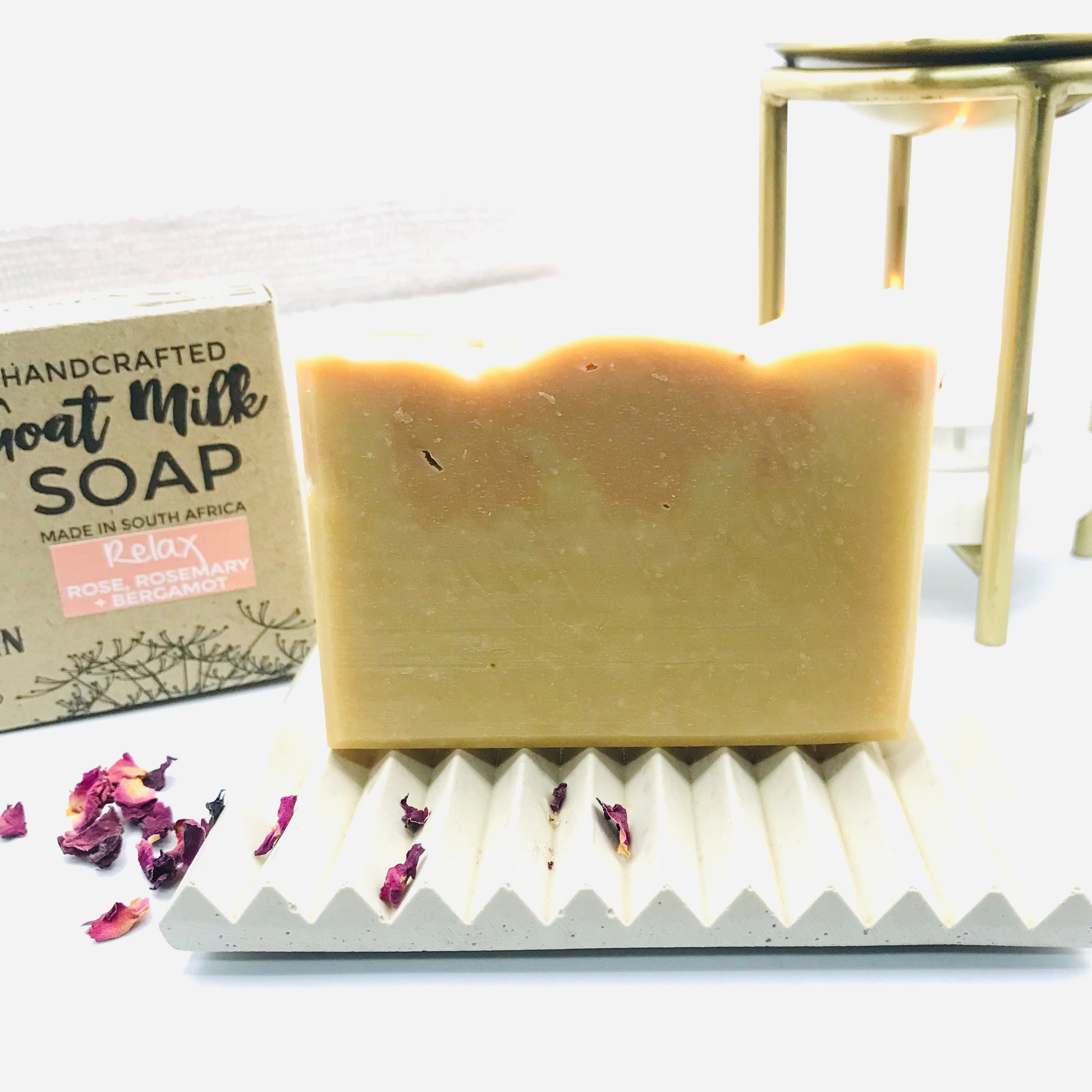 Best Goat Milk Soap with rose, rosemary and bergamot pure essential oil 