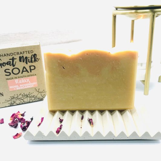 Best Goat Milk Soap with rose, rosemary and bergamot pure essential oil 