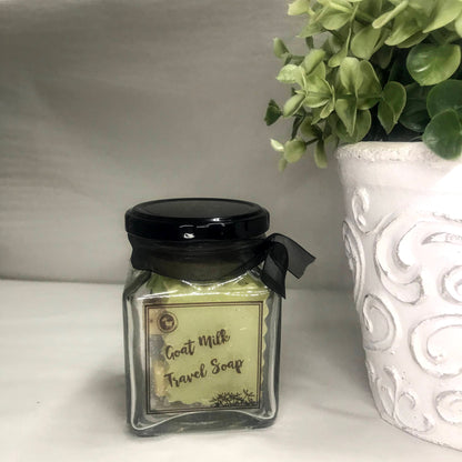 TRAVEL SOAP JARS - Mini travel or guest sized soaps in a jar